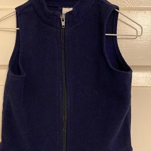 Navy blue fleece vest